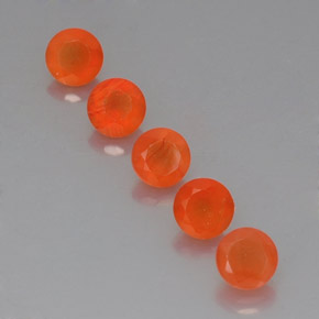 Gemas de cornalina naranja natural de  ct, transparente, transparente / translúcido