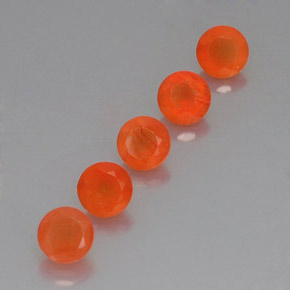 Gemas de cornalina naranja natural de  ct, transparente, transparente / translúcido