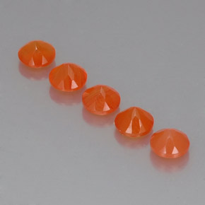 Gemas de cornalina naranja natural de  ct, transparente, transparente / translúcido