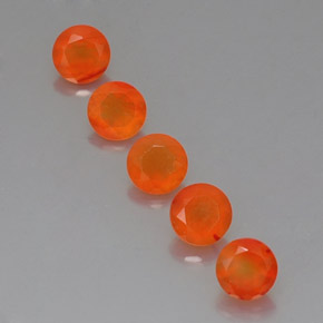 Gemas de cornalina naranja natural de  ct, transparente, transparente / translúcido