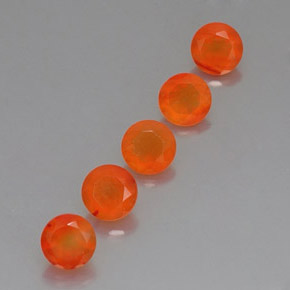 Gemas de cornalina naranja natural de  ct, transparente, transparente / translúcido