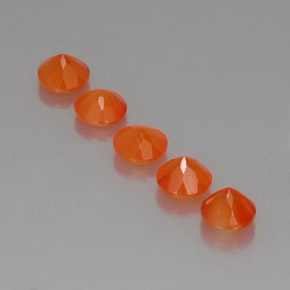 Gemas de cornalina naranja natural de  ct, transparente, transparente / translúcido