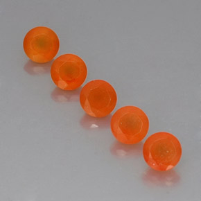 Gemas de cornalina naranja natural de  ct, transparente, transparente / translúcido