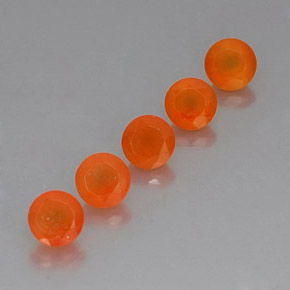 Gemas de cornalina naranja natural de  ct, transparente, transparente / translúcido