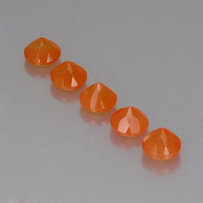 Gemas de cornalina naranja natural de  ct, transparente, transparente / translúcido