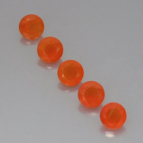 Gemas de cornalina naranja natural de  ct, transparente, transparente / translúcido