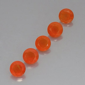 Gemas de cornalina naranja natural de  ct, transparente, transparente / translúcido