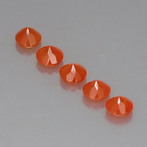 Gemas de cornalina naranja natural de  ct, transparente, transparente / translúcido