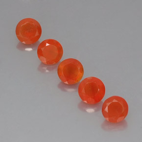 Gemas de cornalina naranja natural de  ct, transparente, transparente / translúcido