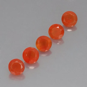 Gemas de cornalina naranja natural de  ct, transparente, transparente / translúcido