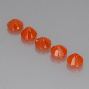 Gemas de cornalina naranja natural de  ct, transparente, transparente / translúcido