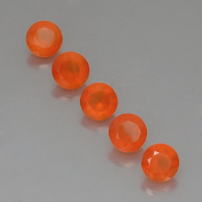 Gemas de cornalina naranja natural de  ct, transparente, transparente / translúcido