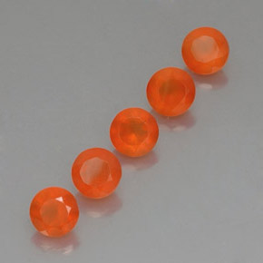 Gemas de cornalina naranja natural de  ct, transparente, transparente / translúcido