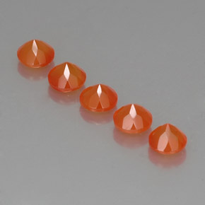 Gemas de cornalina naranja natural de  ct, transparente, transparente / translúcido