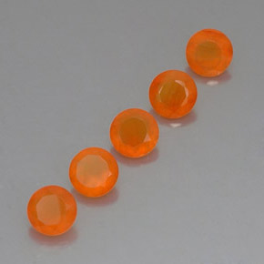 Gemas de cornalina naranja natural de  ct, transparente, transparente / translúcido