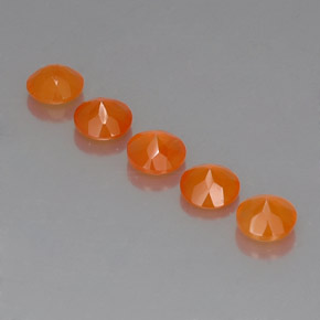 Gemas de cornalina naranja natural de  ct, transparente, transparente / translúcido