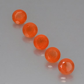 Gemas de cornalina naranja natural de  ct, transparente, transparente / translúcido