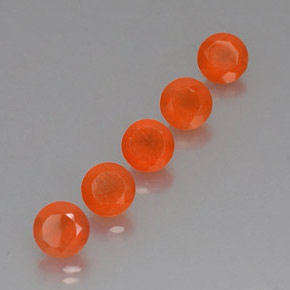 Gemas de cornalina naranja natural de  ct, transparente, transparente / translúcido