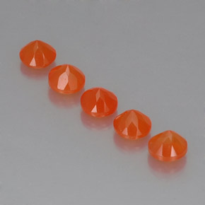 Gemas de cornalina naranja natural de  ct, transparente, transparente / translúcido