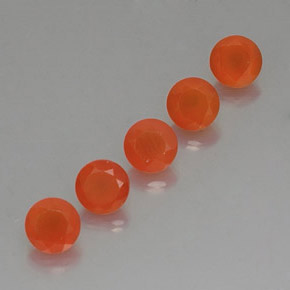 Gemas de cornalina naranja natural de  ct, transparente, transparente / translúcido