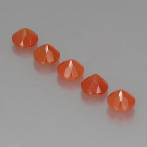 Gemas de cornalina naranja natural de  ct, transparente, transparente / translúcido