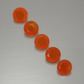 Gemas de cornalina naranja natural de  ct, transparente, transparente / translúcido