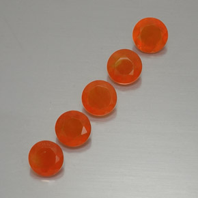 Gemas de cornalina naranja natural de  ct, transparente, transparente / translúcido