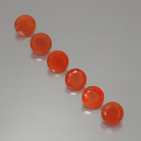 Gemas de cornalina naranja natural de  ct, transparente, transparente / translúcido