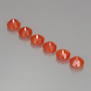 Gemas de cornalina naranja natural de  ct, transparente, transparente / translúcido