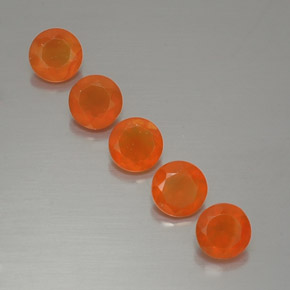 Gemas de cornalina naranja natural de  ct, transparente, transparente / translúcido