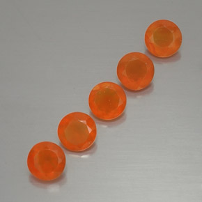 Gemas de cornalina naranja natural de  ct, transparente, transparente / translúcido