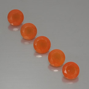 Gemas de cornalina naranja natural de  ct, transparente, transparente / translúcido