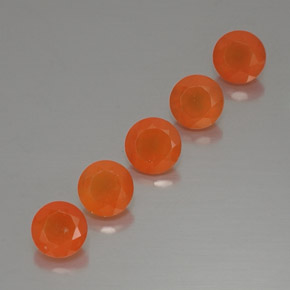 Gemas de cornalina naranja natural de  ct, transparente, transparente / translúcido
