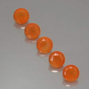 Gemas de cornalina naranja natural de  ct, transparente, transparente / translúcido