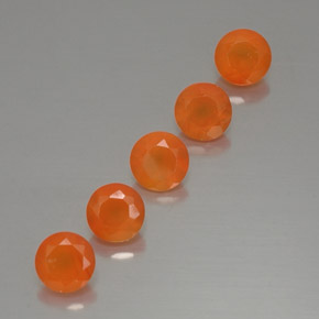 Gemas de cornalina naranja natural de  ct, transparente, transparente / translúcido