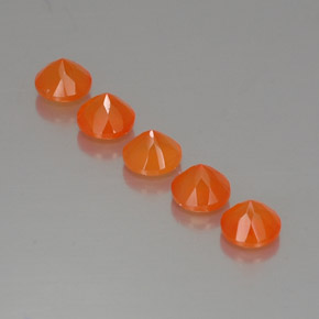 Gemas de cornalina naranja natural de  ct, transparente, transparente / translúcido