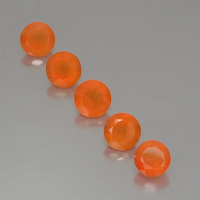 Gemas de cornalina naranja natural de  ct, transparente, transparente / translúcido