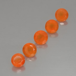 Gemas de cornalina naranja natural de  ct, transparente, transparente / translúcido