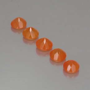 Gemas de cornalina naranja natural de  ct, transparente, transparente / translúcido