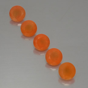 Gemas de cornalina naranja natural de  ct, transparente, transparente / translúcido