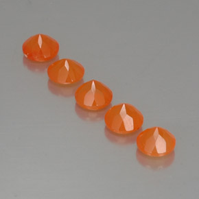Gemas de cornalina naranja natural de  ct, transparente, transparente / translúcido