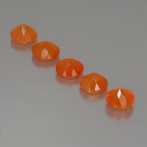Gemas de cornalina naranja natural de  ct, transparente, transparente / translúcido