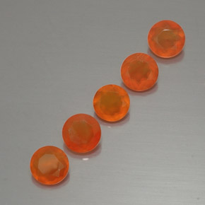 Gemas de cornalina naranja natural de  ct, transparente, transparente / translúcido