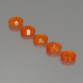 Gemas de cornalina naranja natural de  ct, transparente, transparente / translúcido