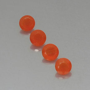 Gemas de cornalina naranja natural de  ct, transparente, transparente / translúcido