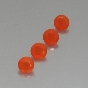 Gemas de cornalina naranja natural de  ct, transparente, transparente / translúcido