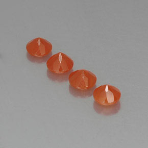 Gemas de cornalina naranja natural de  ct, transparente, transparente / translúcido
