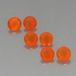 Gemas de cornalina naranja natural de  ct, transparente, transparente / translúcido