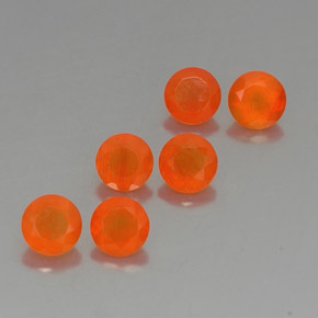 Gemas de cornalina naranja natural de  ct, transparente, transparente / translúcido