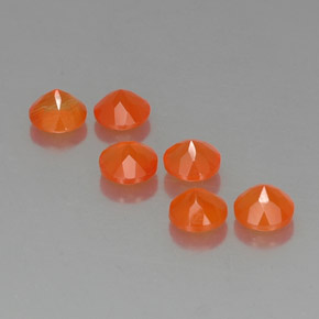 Gemas de cornalina naranja natural de  ct, transparente, transparente / translúcido